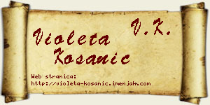Violeta Kosanić vizit kartica